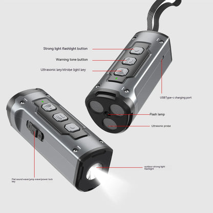SonicPaw™️3-Head Ultrasonic Dog Bark Deterrent with LED Flashlight