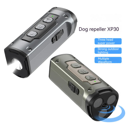 SonicPaw™️3-Head Ultrasonic Dog Bark Deterrent with LED Flashlight